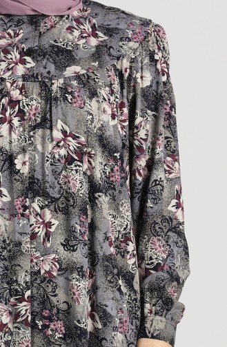 Dunkelblau Hijab Kleider 0410-02