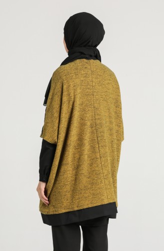 Broşlu Tunik 9K6905500-01 Yağ Yeşili