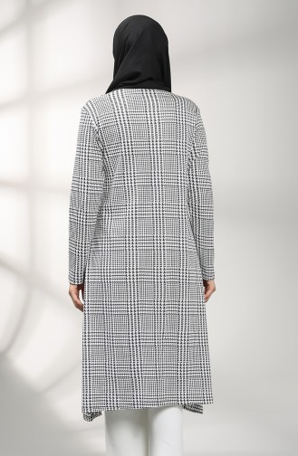 Kazayağı Desenli Tunik 8147-01 Siyah
