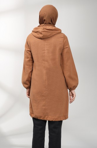 Hooded Long Tunic 21k8184-01 Milky Coffee 21K8184-01