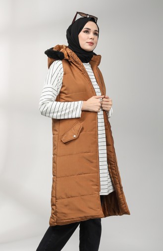 Tobacco Brown Gilet 1053A-01