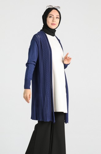 Dunkelblau Strickjacke 7773-01