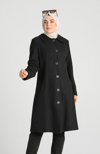 معطف طويل أسود 0303-01