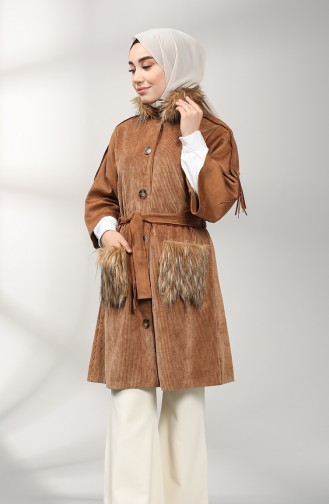 Fur Velvet Coat 20k0008100-01 Brown 20K0008100-01