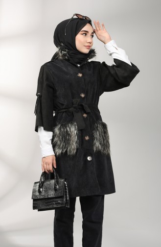 Fur Velvet Coat 20k0008100-02 Black 20K0008100-02