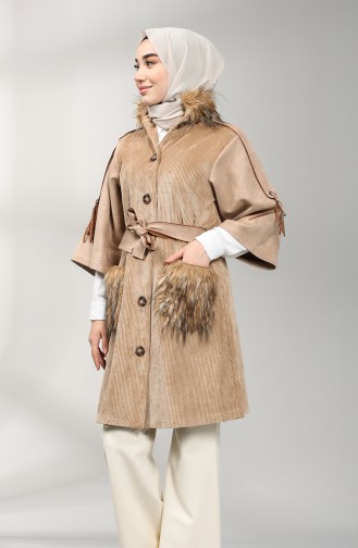 Fur Velvet Coat 20k0008100-03 Beige 20K0008100-03