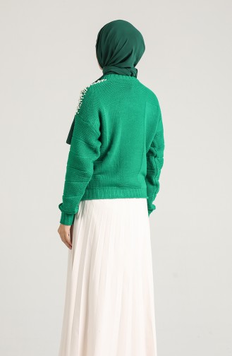 Smaragdgrün Pullover 0617-02