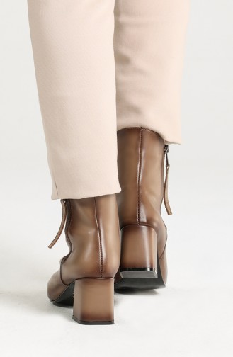 Women s Boots with Zipper Detail High Heel Scfm400-02 Mink 400-02