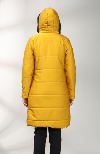 Zippered quilted Coat 1052B-01 Mustard 1052B-01