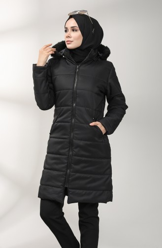 Zipper quilted Jacket 1052h-06 Black 1052H-06