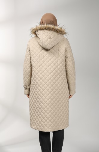 Plus Size quilted Coat 5155-03 Beige 5155-03