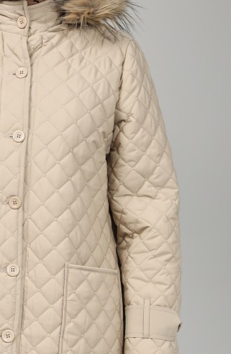 Plus Size quilted Coat 5155-03 Beige 5155-03