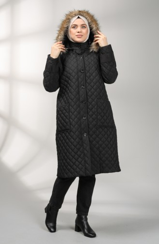 Plus Size quilted Coat 5155-04 Black 5155-04