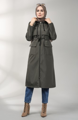 Hooded Coat with Pockets 2080-06 Smoked 2080-06
