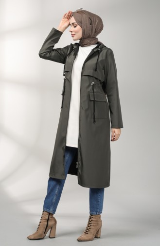 Hooded Coat with Pockets 2080-06 Smoked 2080-06