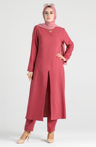 Long Tunic Trousers Double Suit 4001-01 Dark Rose Dry 4001-01