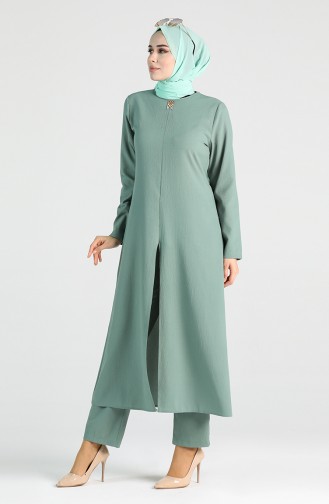 Long Tunic Trousers Double Suit 4001-07 water Green 4001-07