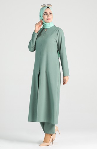 Long Tunic Trousers Double Suit 4001-07 water Green 4001-07