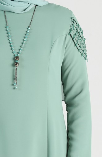 Plus Size Necklace Dress 2134-03 Sea Green 2134-03