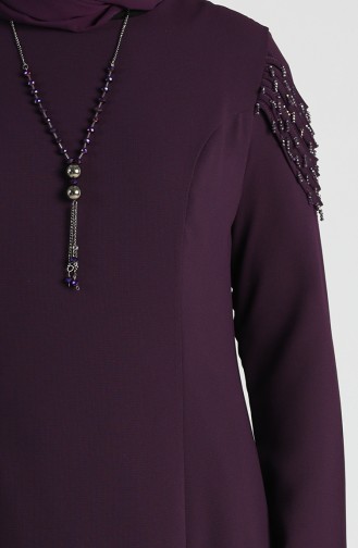 Plus Size Necklace Dress 2134-05 Purple 2134-05