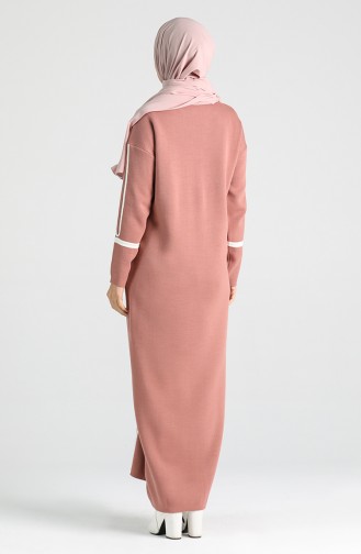 Robe Hijab Rose Pâle 2850-02