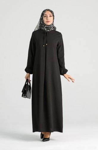 A Pile Elbise 8002-03 Siyah