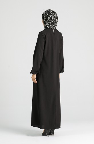 A Pile Elbise 8002-03 Siyah