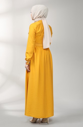 فستان أصفر داكن 8067-04