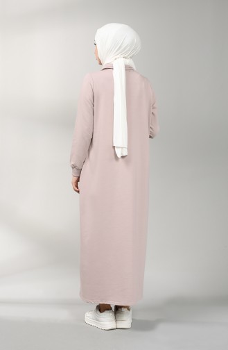 Two Thread Buttoned Dress 201530-01 Pink 201530-01