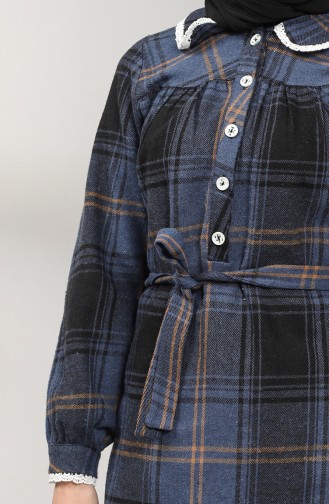Bebe Collar Belted Tunic 5593-02 Indigo 5593-02