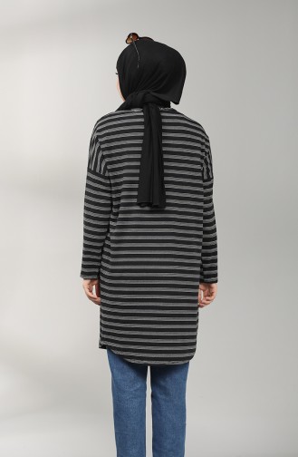 Striped Tunic 1426-01 Black 1426-01