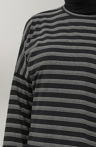 Striped Tunic 1426-01 Black 1426-01
