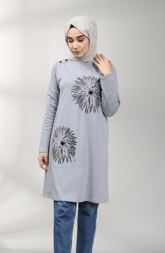 Two Thread Patterned Tunic 60346-03 Light Gray 60346-03
