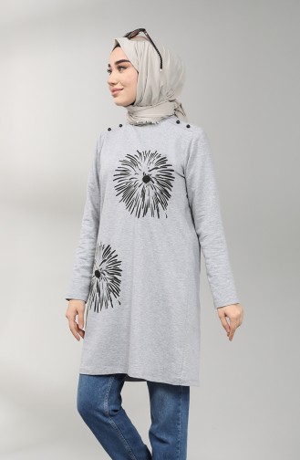 Two Thread Patterned Tunic 60346-07 Gray 60346-07
