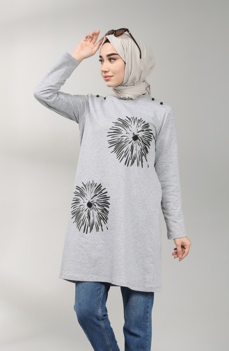 Two Thread Patterned Tunic 60346-07 Gray 60346-07