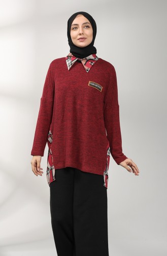 Garnili Asimetrik Tunik 9K6910800-02 Bordo