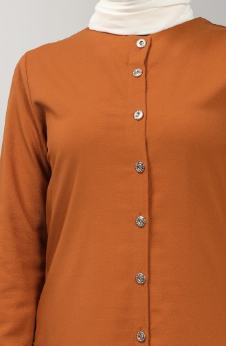 Düğmeli Tunik 12002-04 Taba