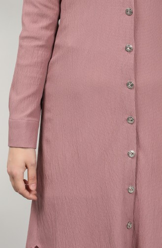 Düğmeli Tunik 12002-06 Pembe