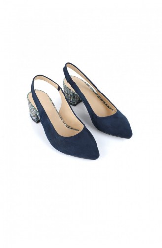 Amber Navy Blue Women s High Heel Shoes 104020041036 723.LACIVERT