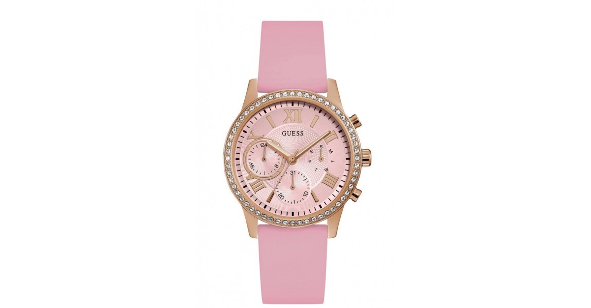 guess pink watch