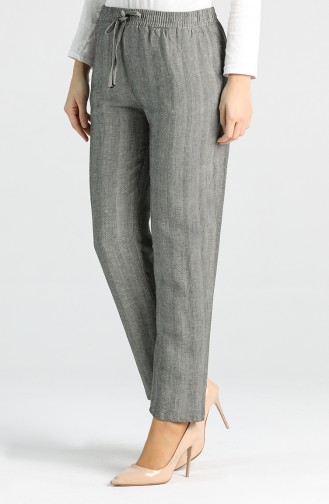 Elastic waist Pocket Detailed Trousers 4342pnt-01 Gray 4342PNT-01