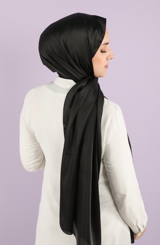 Charm Plain Satin Shawl 15224-01 Black 15224-01