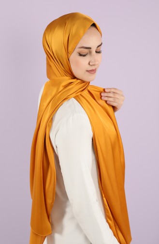 Charm Plain Satin Shawl 15224-18 Mustard 15224-18