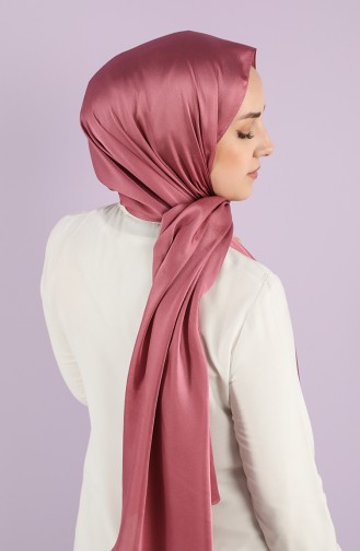 Charm Düz Saten Şal 15224-21 Koyu Gül Kurusu