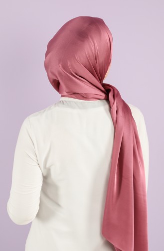 Charm Düz Saten Şal 15224-21 Koyu Gül Kurusu
