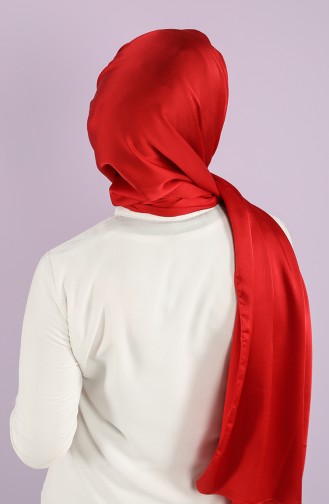 Charm Düz Saten Şal 15224-23 Kırmızı