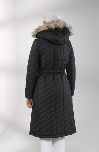 معطف طويل أسود 5057-02