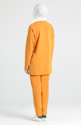 Scuba Fabric Tunic Trousers Double Suit 1432-03 Mustard 1432-03