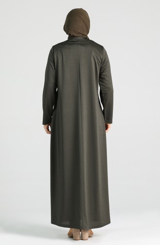 Khaki Hijab Kleider 4744-02