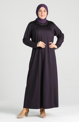 Lila Hijab Kleider 4744-03
